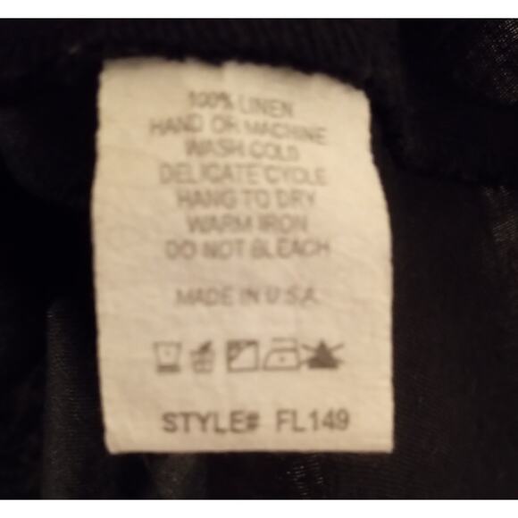 COMFY USA Dress Linen Black SZ XS Made in USA Mini - Picture 3 of 6